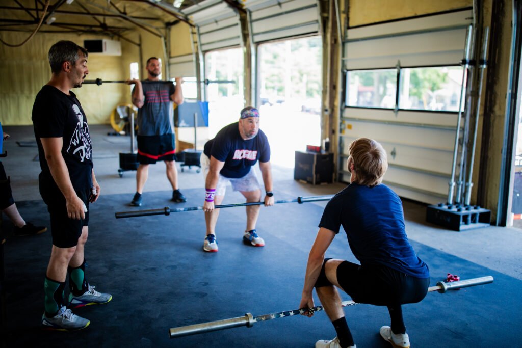 Community members at Arc Reactor CrossFit gym in Zanesville